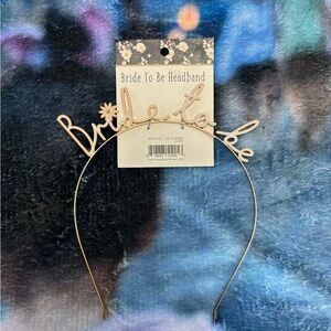 Gold Bride To Be Headband NWT